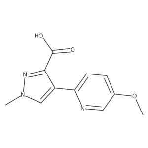 4-(5-Methoxy-2-pyridinyl)-1-methyl-1H-pyrazole-3-carboxylic acid结构式