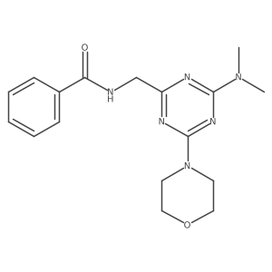 N-((4-(dimethylamino)-6-morpholino-1,3,5-triazin-2-yl)methyl)benzamide结构式