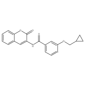 2-(cyclopropylmethoxy)-N-(2-oxo-2H-chromen-3-yl)isonicotinamide结构式