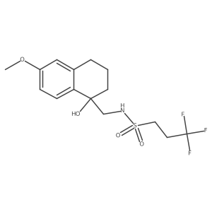 3,3,3-trifluoro-N-((1-hydroxy-6-methoxy-1,2,3,4-tetrahydronaphthalen-1-yl)methyl)propane-1-sulfonamide结构式