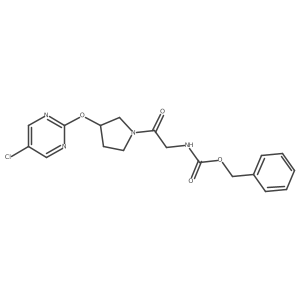 Benzyl (2-(3-((5-chloropyrimidin-2-yl)oxy)pyrrolidin-1-yl)-2-oxoethyl)carbamate结构式