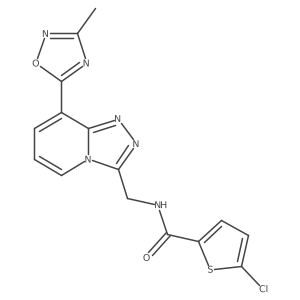 5-chloro-N-((8-(3-methyl-1,2,4-oxadiazol-5-yl)-[1,2,4]triazolo[4,3-a]pyridin-3-yl)methyl)thiophene-2-carboxamide Structure