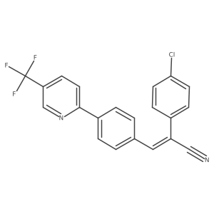 (Z)-2-(4-chlorophenyl)-3-{4-[5-(trifluoromethyl)-2-pyridinyl]phenyl}-2-propenenitrile Structure