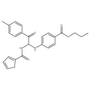 4-[[1-[(2-Furanylcarbonyl)amino]-2-(4-methylphenyl)-2-oxoethyl]amino]-benzoic acid propyl ester结构式