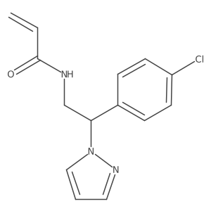 N-[2-(4-chlorophenyl)-2-(1H-pyrazol-1-yl)ethyl]prop-2-enamide结构式
