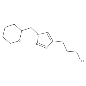 3-{1-[(oxan-2-yl)methyl]-1H-pyrazol-4-yl}propan-1-ol结构式