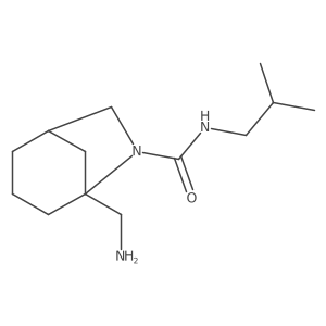 5-(aminomethyl)-N-(2-methylpropyl)-6-azabicyclo[3.2.1]octane-6-carboxamide结构式