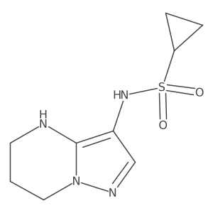 N-{4H,5H,6H,7H-pyrazolo[1,5-a]pyrimidin-3-yl}cyclopropanesulfonamide结构式