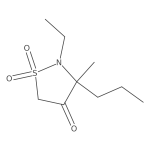 2-Ethyl-3-methyl-3-propyl-1lambda6,2-thiazolidine-1,1,4-trione结构式