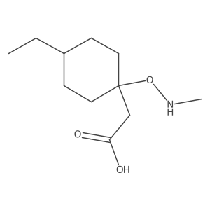 2-{4-Ethyl-1-[(methylamino)oxy]cyclohexyl}acetic acid结构式