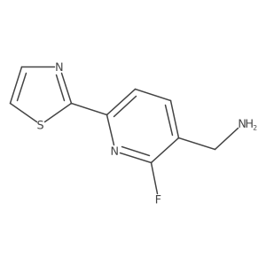 [2-Fluoro-6-(1,3-thiazol-2-yl)pyridin-3-yl]methanamine Structure