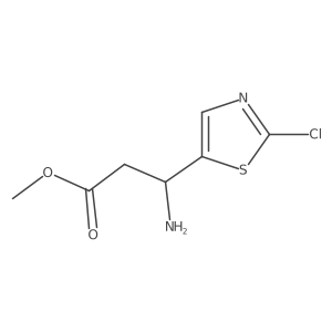 Methyl 3-amino-3-(2-chloro-1,3-thiazol-5-yl)propanoate结构式