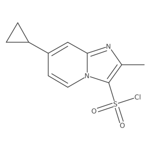 7-Cyclopropyl-2-methylimidazo[1,2-a]pyridine-3-sulfonyl chloride Structure