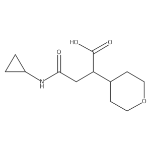 3-(Cyclopropylcarbamoyl)-2-(oxan-4-yl)propanoic acid结构式