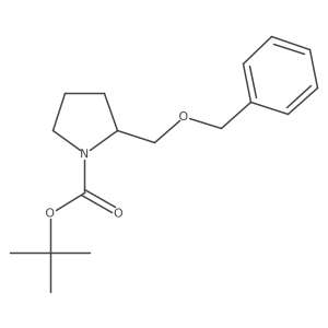 tert-butyl (R)2-(benzyloxymethyl)pyrrolidine-1-carboxylate Structure