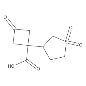 1-(1,1-Dioxo-1lambda6-thiolan-3-yl)-3-oxocyclobutane-1-carboxylic acid Structure