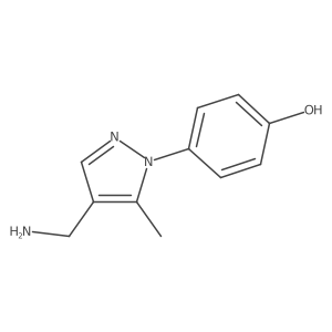 4-[4-(aminomethyl)-5-methyl-1H-pyrazol-1-yl]phenol结构式