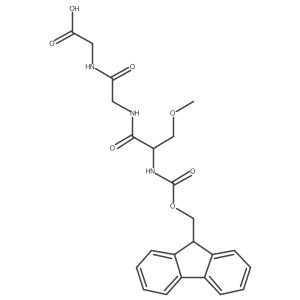 2-{2-[(2S)-2-({[(9H-fluoren-9-yl)methoxy]carbonyl}amino)-3-methoxypropanamido]acetamido}acetic acid Structure