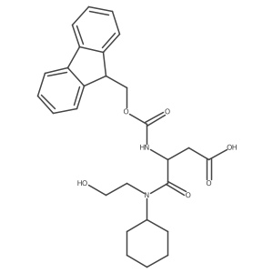 3-[cyclohexyl(2-hydroxyethyl)carbamoyl]-3-({[(9H-fluoren-9-yl)methoxy]carbonyl}amino)propanoic acid结构式