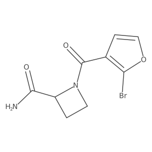 1-(2-Bromofuran-3-carbonyl)azetidine-2-carboxamide Structure