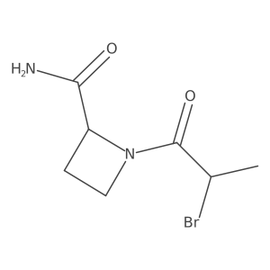 1-(2-Bromopropanoyl)azetidine-2-carboxamide结构式