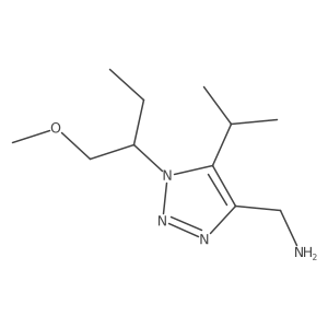 [1-(1-methoxybutan-2-yl)-5-(propan-2-yl)-1H-1,2,3-triazol-4-yl]methanamine结构式