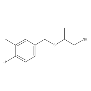 2-{[(4-Chloro-3-methylphenyl)methyl]sulfanyl}propan-1-amine结构式