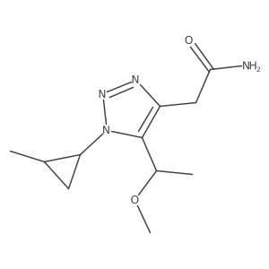 2-[5-(1-methoxyethyl)-1-(2-methylcyclopropyl)-1H-1,2,3-triazol-4-yl]acetamide结构式