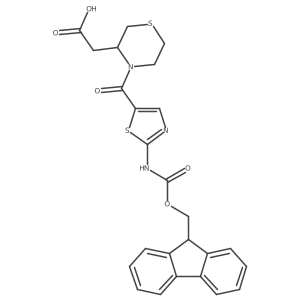2-{4-[2-({[(9H-fluoren-9-yl)methoxy]carbonyl}amino)-1,3-thiazole-5-carbonyl]thiomorpholin-3-yl}acetic acid Structure