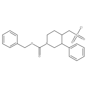 Benzyl 4-[(chlorosulfonyl)methyl]-3-phenylpiperidine-1-carboxylate结构式