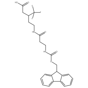 5-[3-({[(9H-fluoren-9-yl)methoxy]carbonyl}amino)propanamido]-3-(trifluoromethyl)pentanoic acid Structure