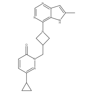 6-cyclopropyl-2-[(1-{6-methyl-5H-pyrrolo[3,2-d]pyrimidin-4-yl}azetidin-3-yl)methyl]-2,3-dihydropyridazin-3-one Structure