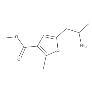 methyl 5-[(2S)-2-aminopropyl]-2-methylfuran-3-carboxylate结构式
