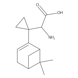 2-Amino-2-(1-{6,6-dimethylbicyclo[3.1.1]hept-2-en-2-yl}cyclopropyl)acetic acid Structure