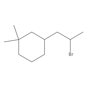3-(2-Bromopropyl)-1,1-dimethylcyclohexane Structure
