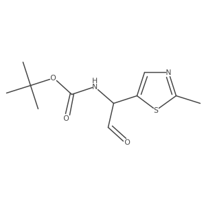 tert-butyl N-[1-(2-methyl-1,3-thiazol-5-yl)-2-oxoethyl]carbamate结构式