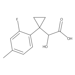 2-[1-(2-Fluoro-4-methylphenyl)cyclopropyl]-2-hydroxyacetic acid Structure