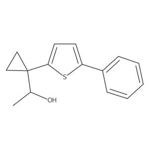 1-[1-(5-Phenylthiophen-2-yl)cyclopropyl]ethan-1-ol Structure