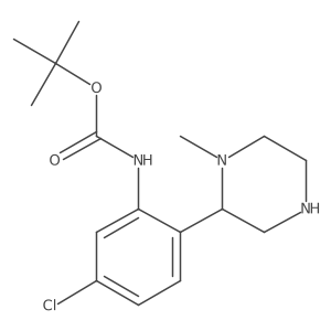 tert-butyl N-[5-chloro-2-(1-methylpiperazin-2-yl)phenyl]carbamate Structure