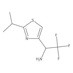 2,2,2-Trifluoro-1-[2-(propan-2-yl)-1,3-thiazol-4-yl]ethan-1-amine Structure