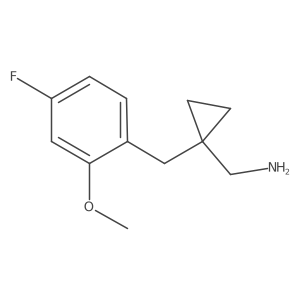{1-[(4-Fluoro-2-methoxyphenyl)methyl]cyclopropyl}methanamine结构式
