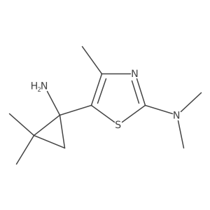 5-(1-amino-2,2-dimethylcyclopropyl)-N,N,4-trimethyl-1,3-thiazol-2-amine结构式