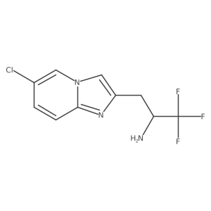 3-{6-Chloroimidazo[1,2-a]pyridin-2-yl}-1,1,1-trifluoropropan-2-amine Structure