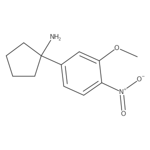 1-(3-Methoxy-4-nitrophenyl)cyclopentan-1-amine结构式