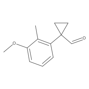 1-(3-Methoxy-2-methylphenyl)cyclopropane-1-carbaldehyde Structure