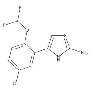 5-[5-chloro-2-(difluoromethoxy)phenyl]-1H-imidazol-2-amine Structure