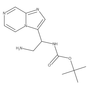 tert-butyl N-(2-amino-1-{imidazo[1,2-a]pyrazin-3-yl}ethyl)carbamate结构式