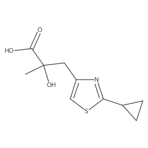 3-(2-Cyclopropyl-1,3-thiazol-4-yl)-2-hydroxy-2-methylpropanoic acid结构式