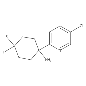 1-(5-Chloropyridin-2-yl)-4,4-difluorocyclohexan-1-amine结构式