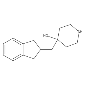 4-[(2,3-dihydro-1H-inden-2-yl)methyl]piperidin-4-ol结构式